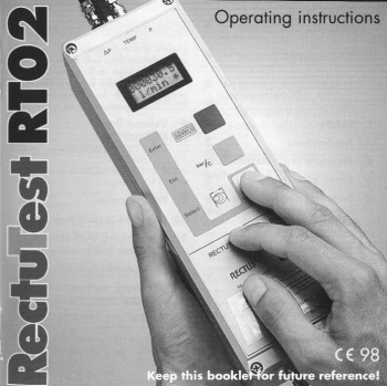 RectuTest RT02 operating instructions