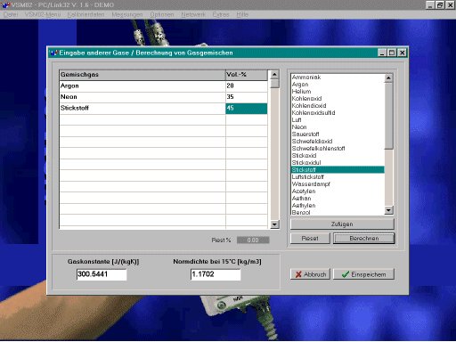 Einstellhilfe für Gasgemische